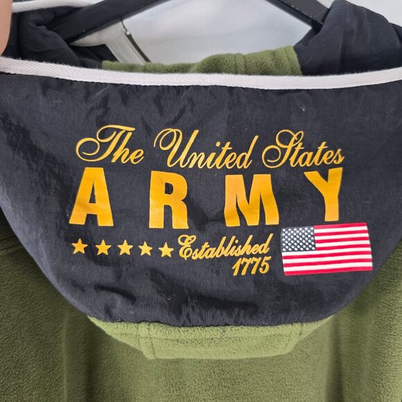 Bradford Exchange Green Army Hooded Fleece Jacket - Picture 8 of 8